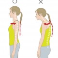 Woman with good posture and rounded shoulders